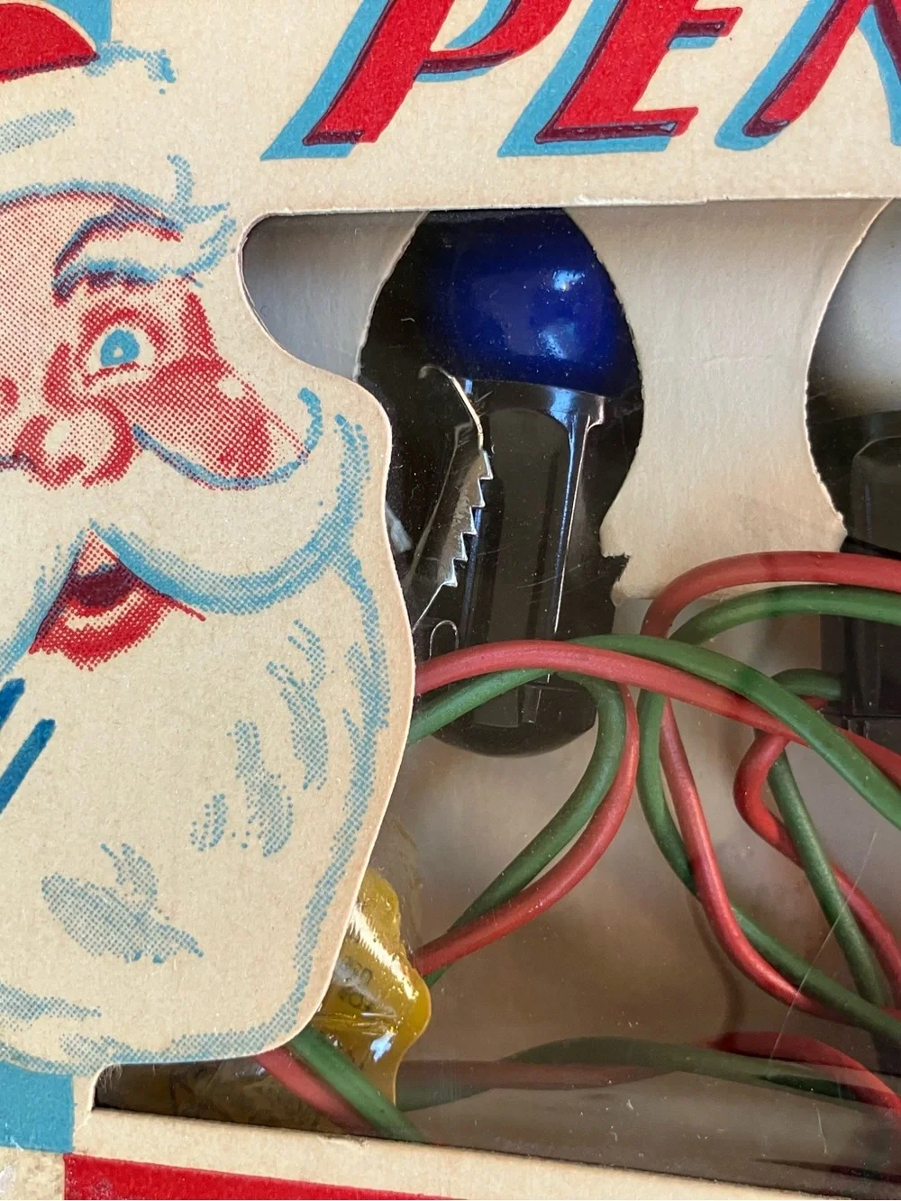 Vintage Pennant Indoor Christmas Lights ~ 7 Lights ~ NO. 1500K ~ from 1950’s